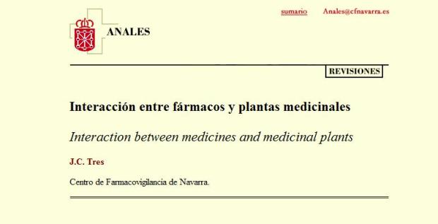 Interaccion farmacos-plantas medicinales Interaccion farmacos-plantas medicinales